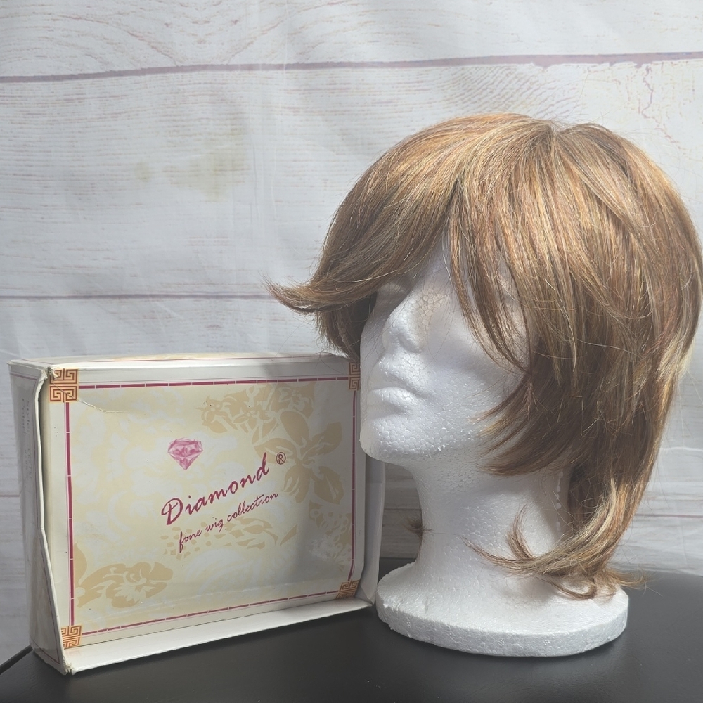 Diamond Supply Co. Light Brown Ginger Unisex Short Mullet Wig